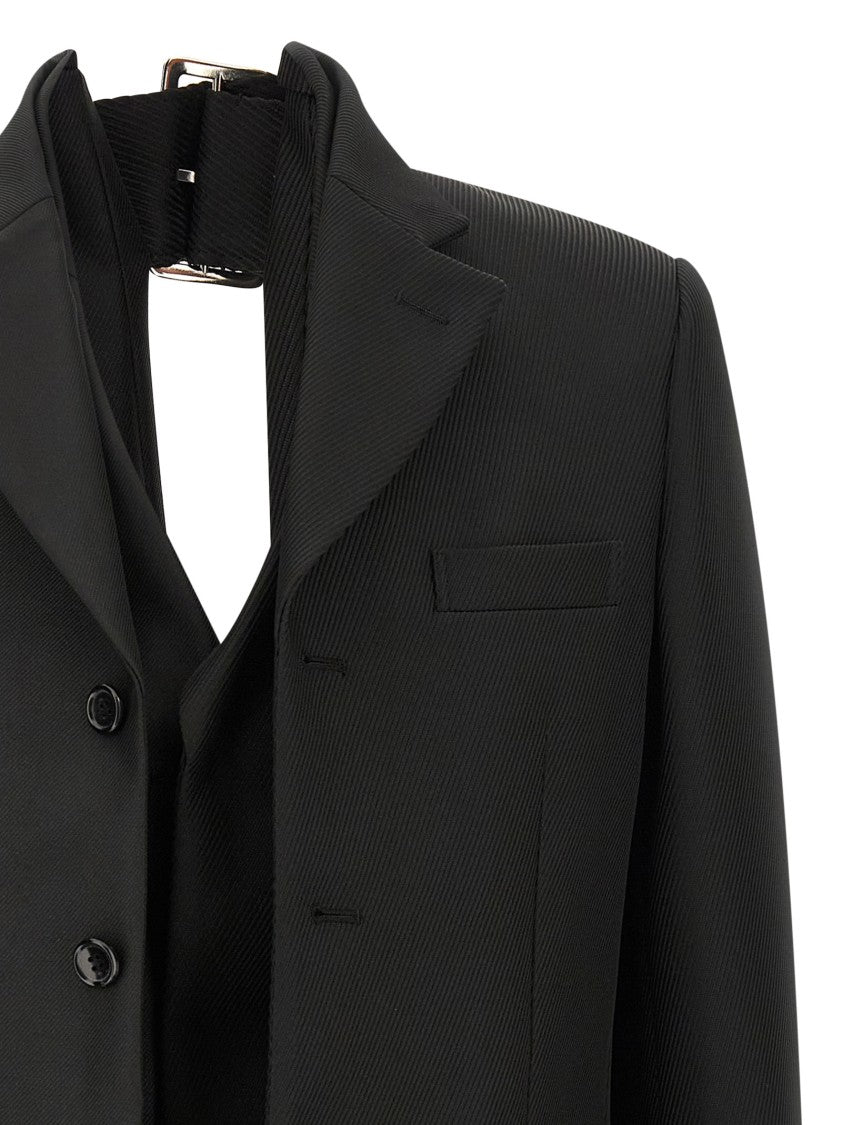 Comme Des Garçons Double Layer Effect Blazer