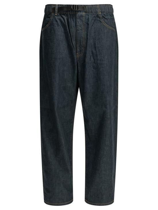 Danton Relaxed Fit Denim Pants With Tapered Leg And Integrated Belt