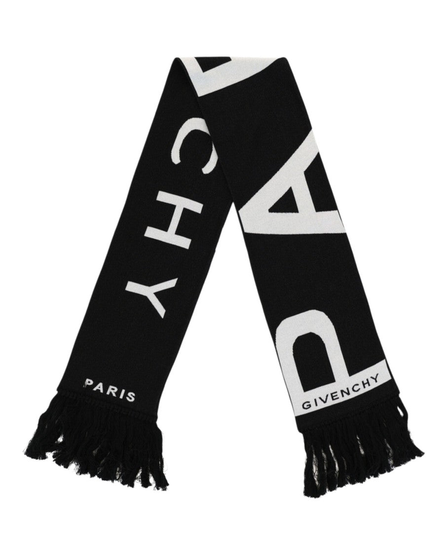 Givenchy Logo Fringe Football Scarf