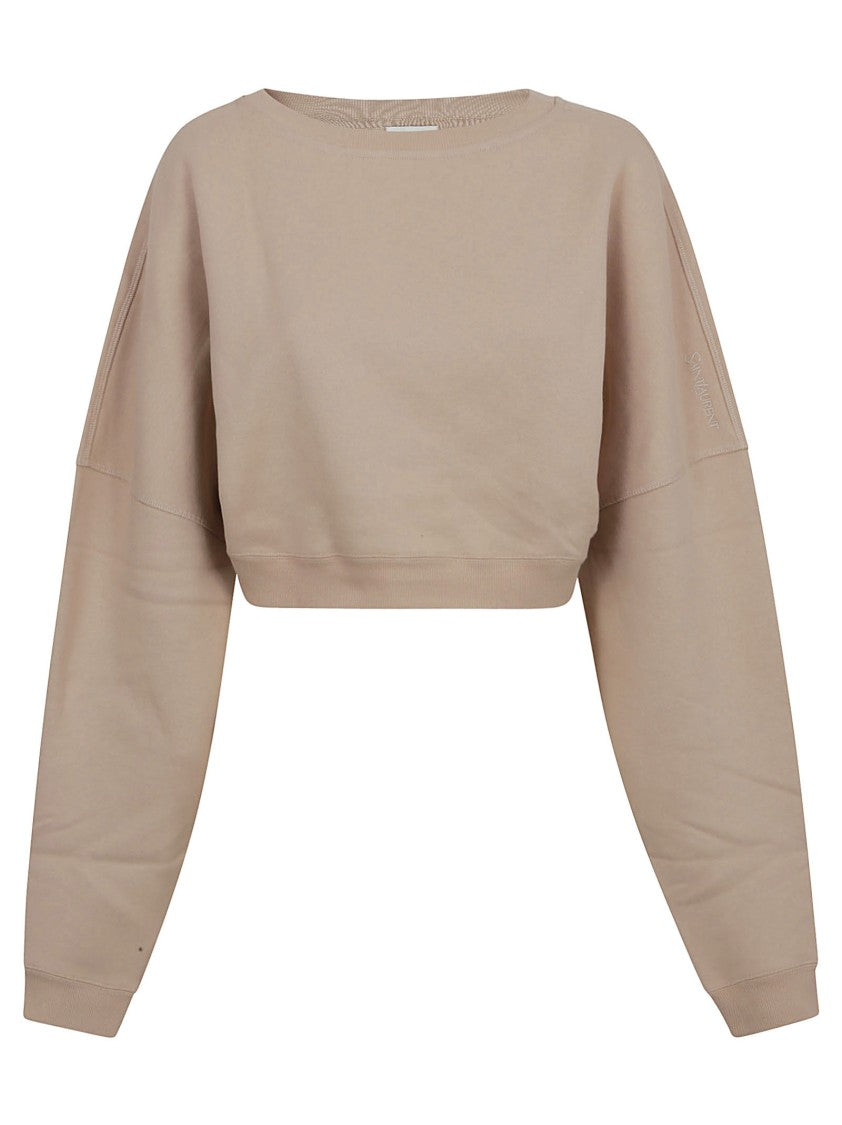 Saint Laurent Cropped Sweater With Relaxed Fit