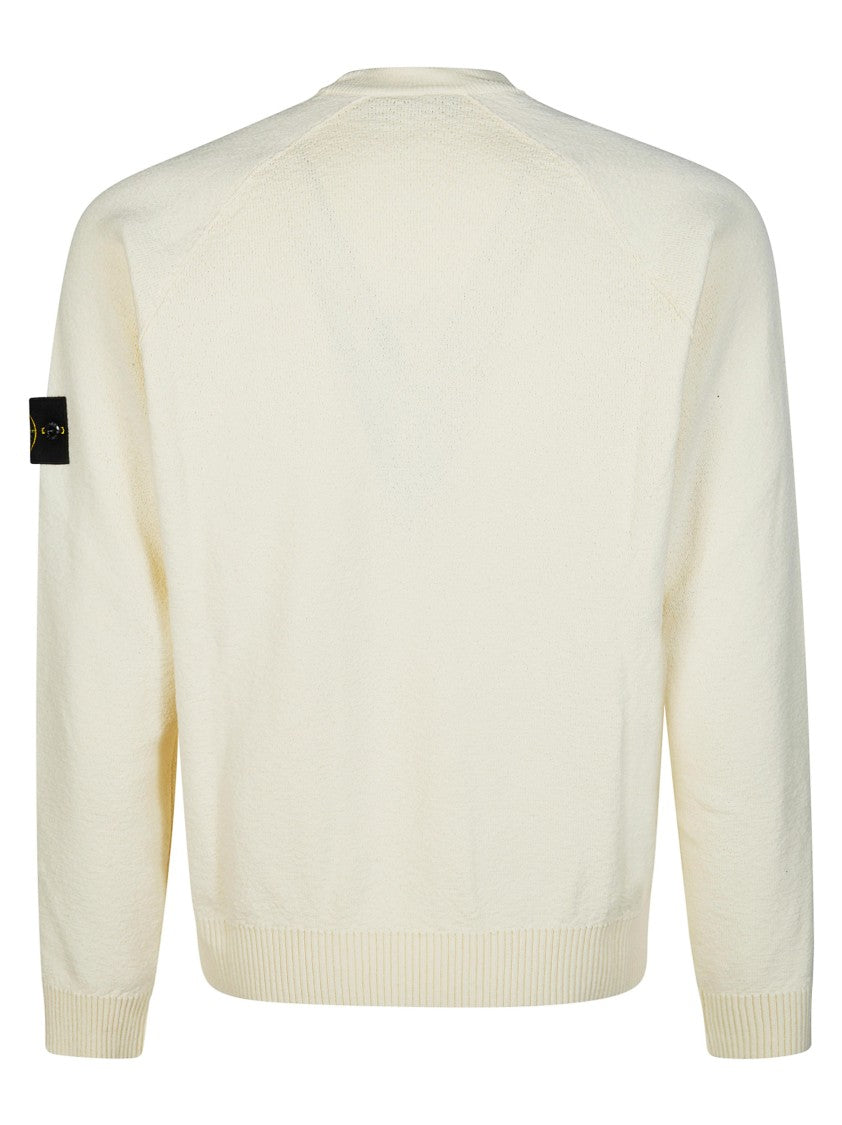 Stone Island Cream Off White Knit Sweater