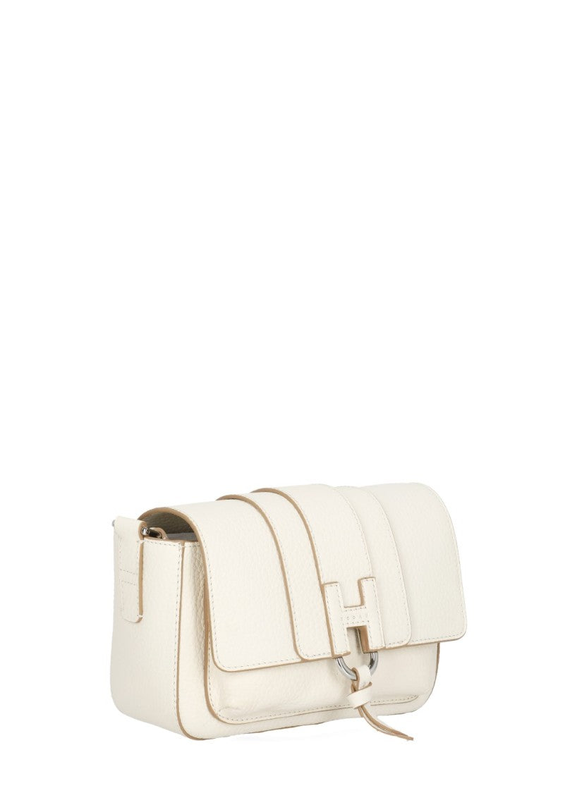 Hogan White Leather Hogan Trend Shoulder Bag