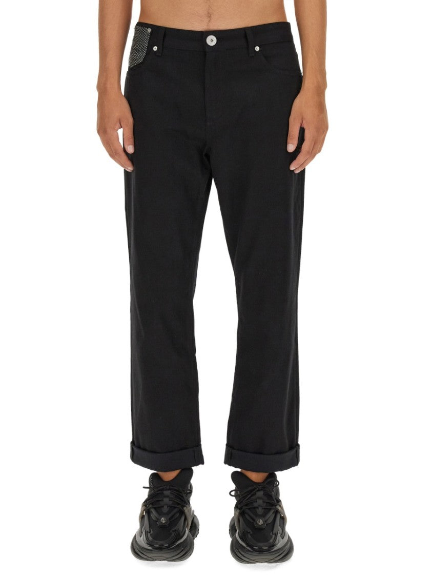 Balmain Regular Fit Black Denim Jeans