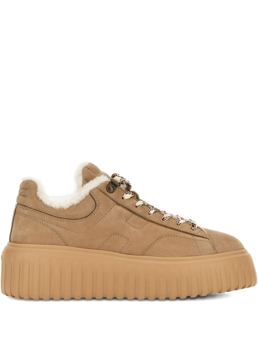 Hogan Sole Hogan Sneakers In Beige Leather