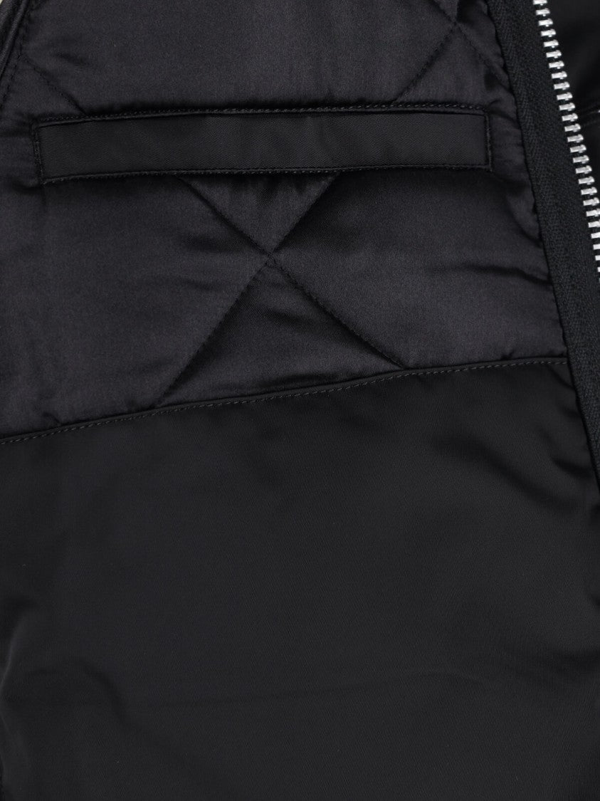 Junya Watanabe Black Military Faux Fur Collar Padded Shirt Jacket