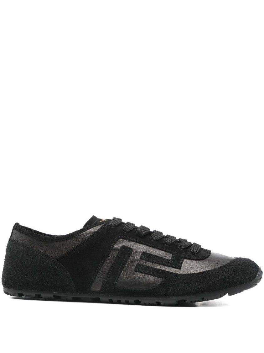 Balmain Black Silk And Nylon Low Sneakers