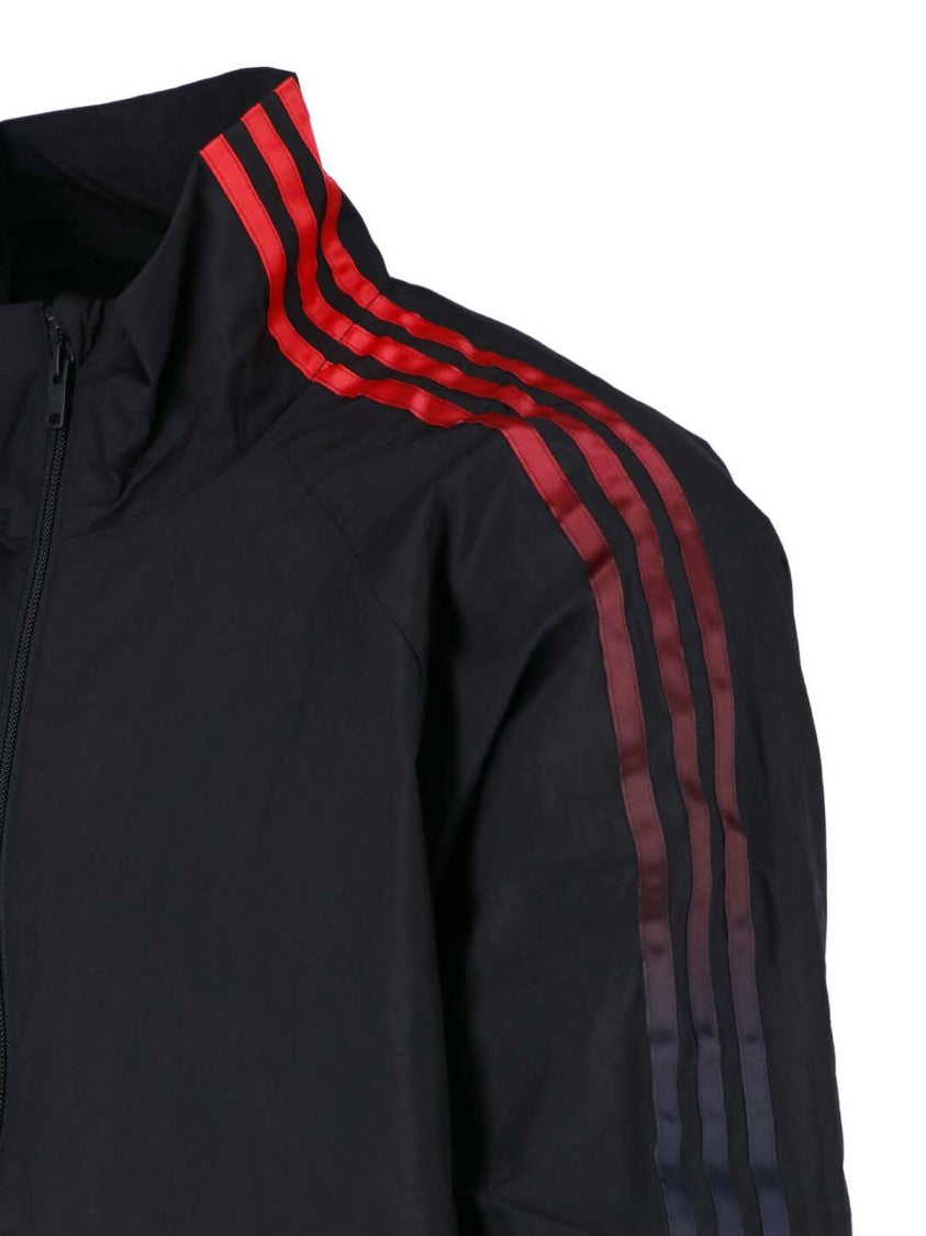 Y-3 Black Gradient 3 Stripes Zip-Through Knit Sweatshirt