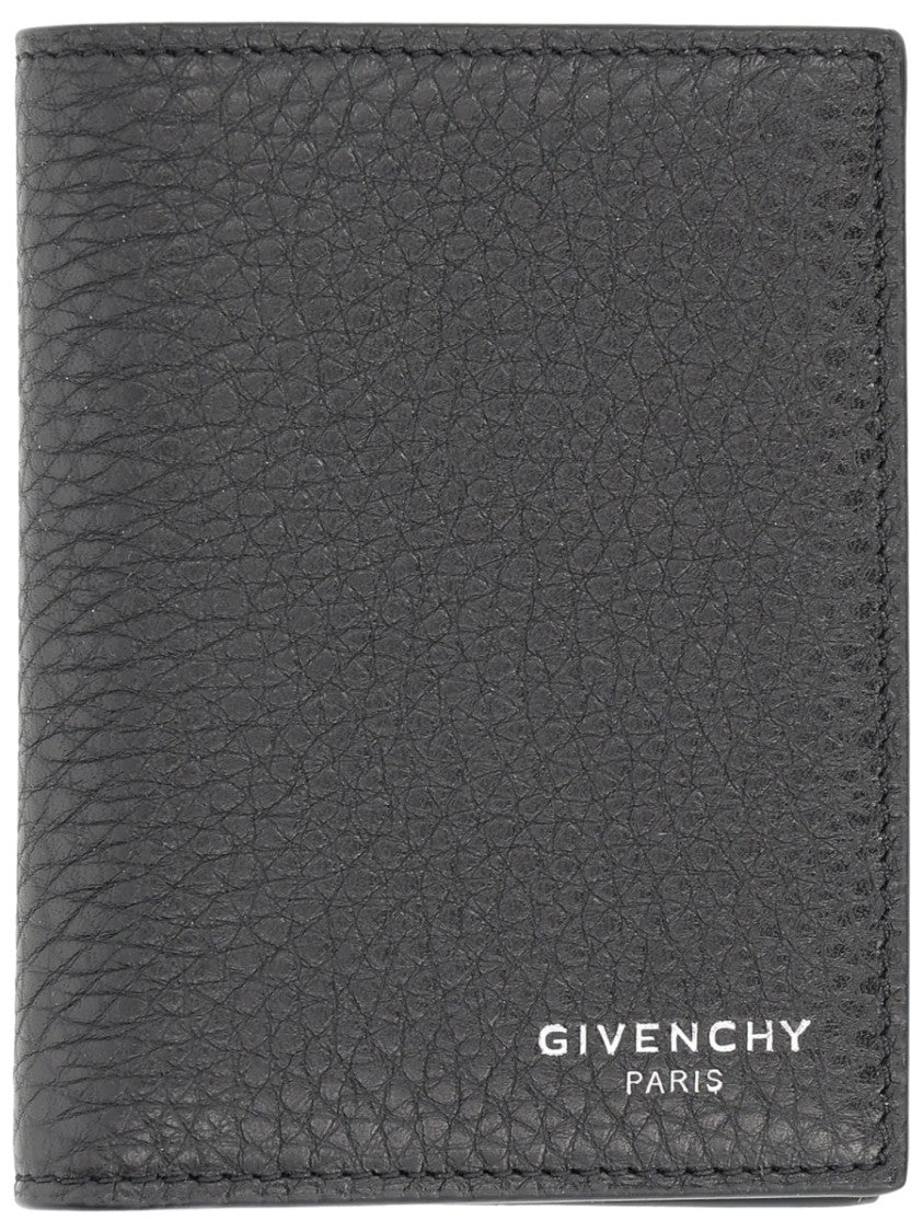 Givenchy Neutrals Grainy Texture Bifold Card Holder