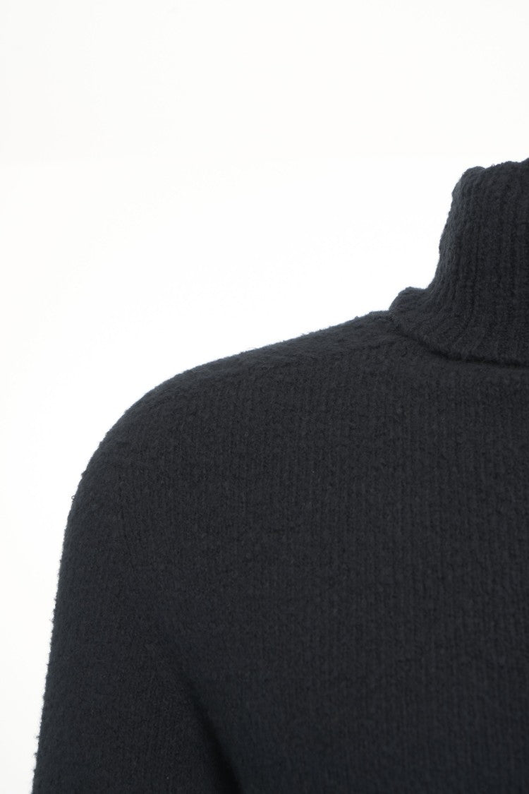 Roberto Collina High Collar Knit Sweater With Ribbed Cuffs