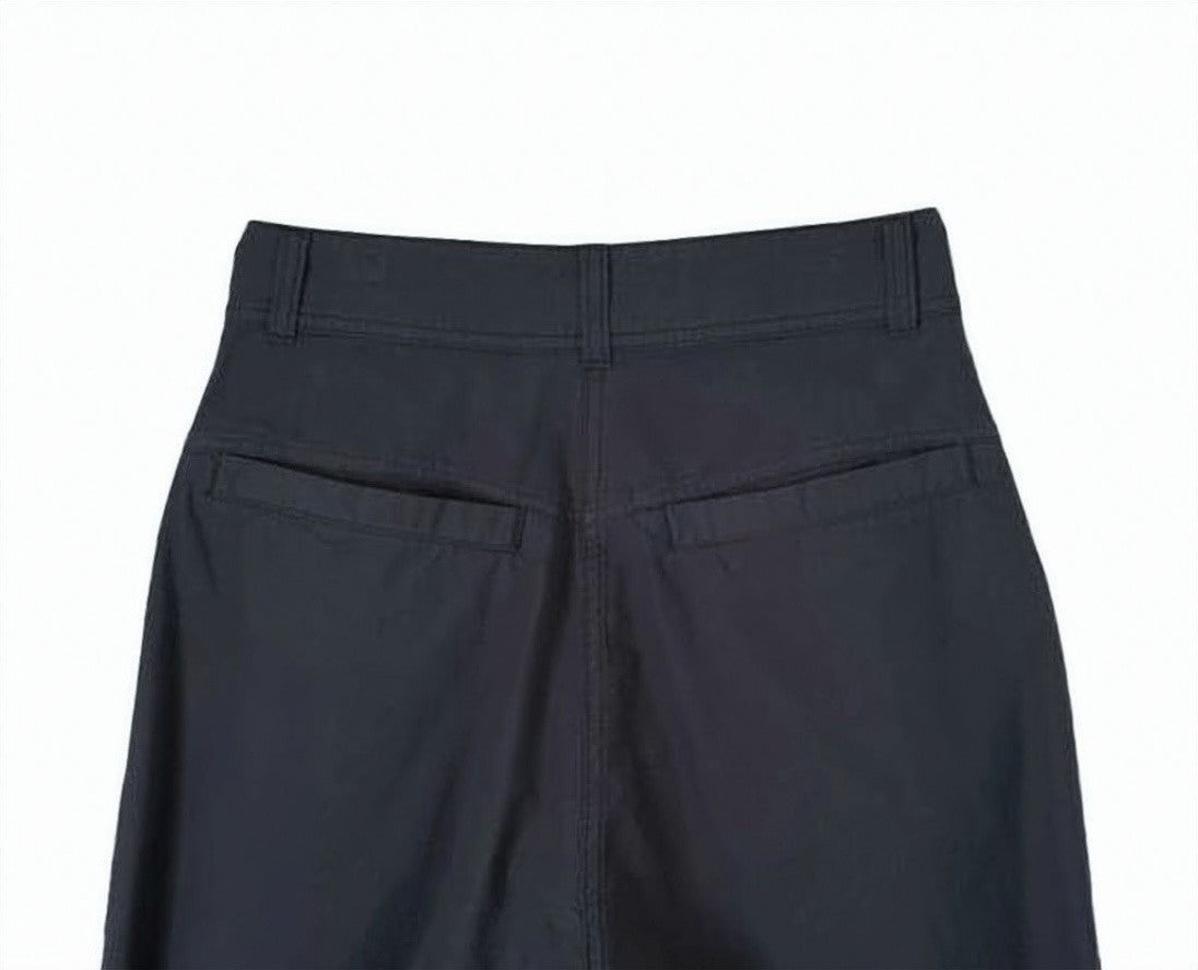 Margaret Howell High-Waisted Straight Pants With Pleats And Welt Pockets