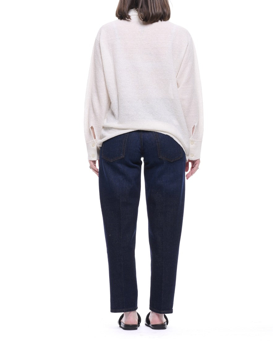 Atomofactory Ivory Linen Blend Shirt