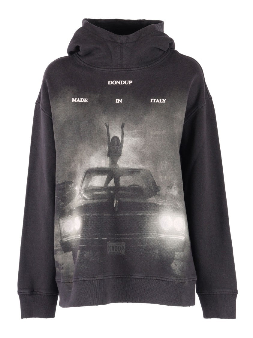 Dondup Relaxed Fit Graphic Print Hoodie