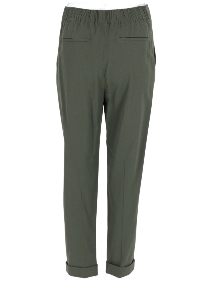 Vince Slim Tapered Cropped Pants With Pleated Front