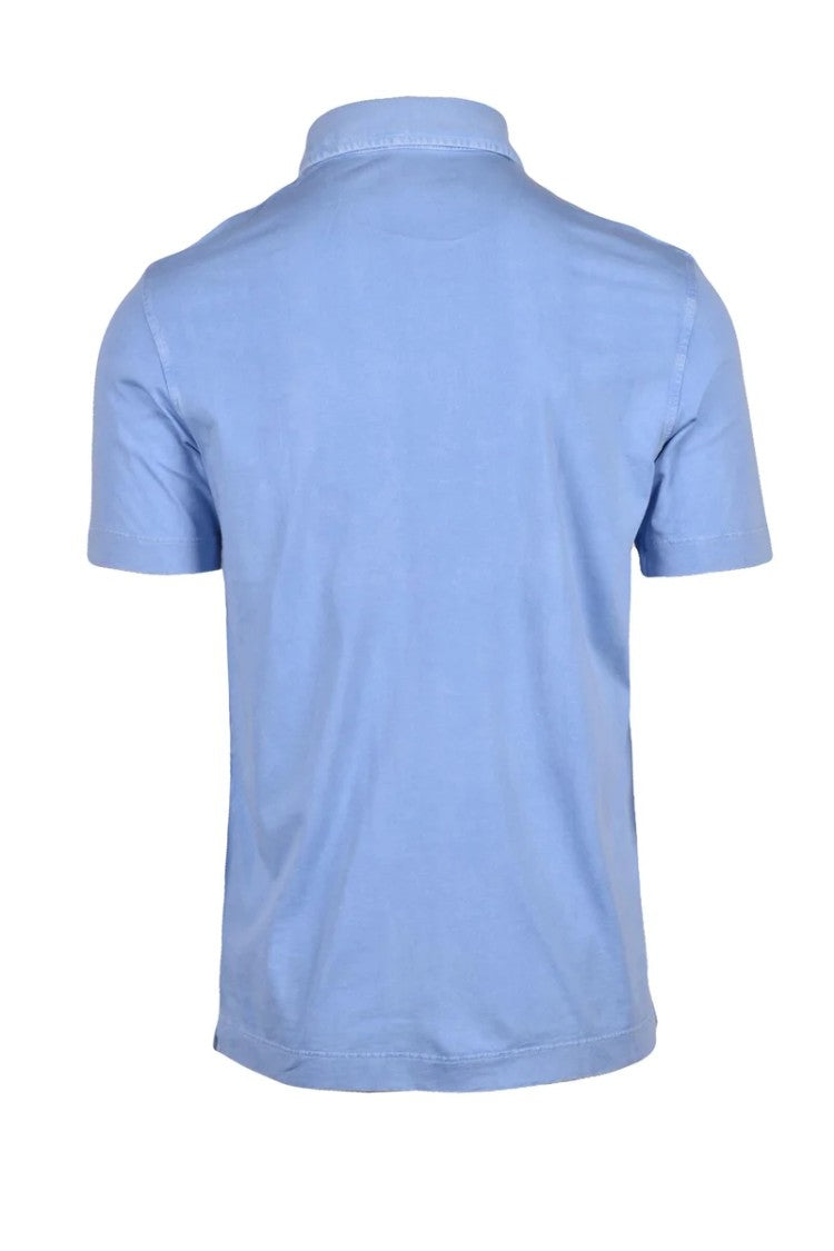 Drumohr Light Blue Cotton Men Polo