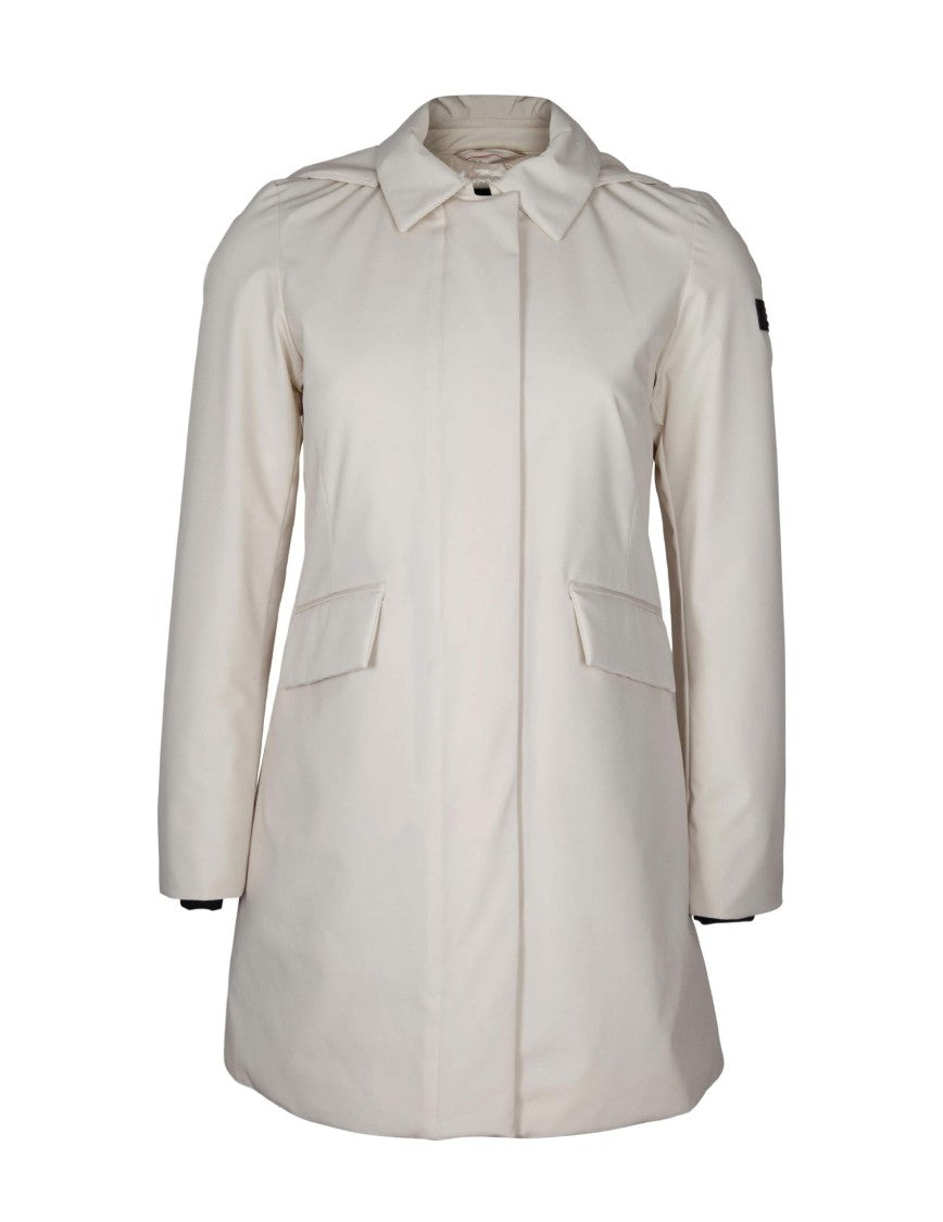 Peuterey White Telia Ta 02 Stretch Nylon Parka