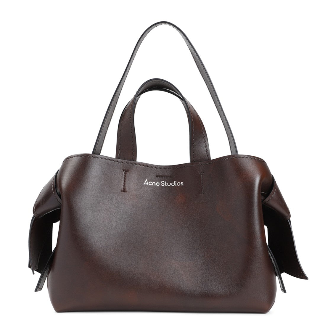 Acne Studios Musubi Dark Brown Leather Handbag