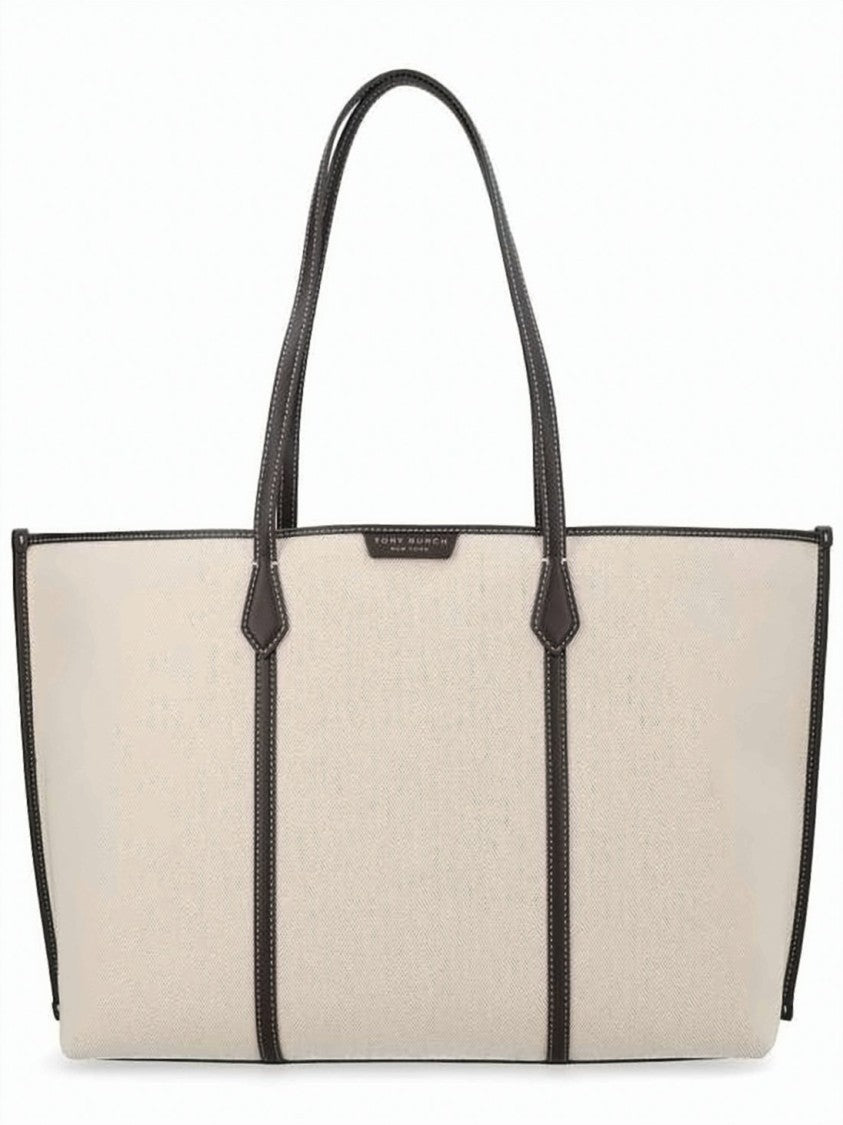 Tory Burch Textured Fabric Shoulder Bag With Sturdy Handles