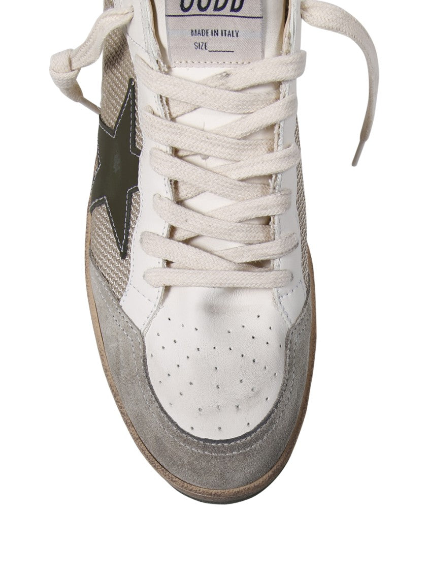 Golden Goose Ballstar Net And Leather Sneakers