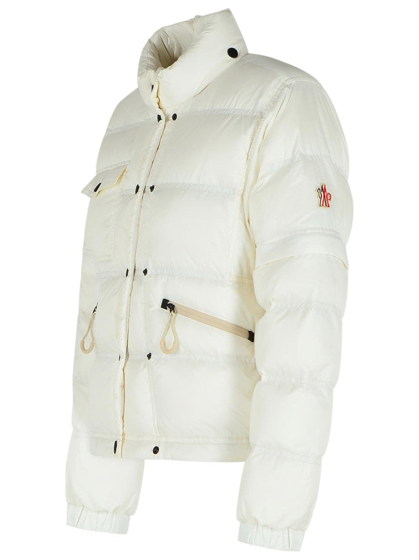 Moncler Grenoble 'Mauduit' White Polyester Bomber Jacket
