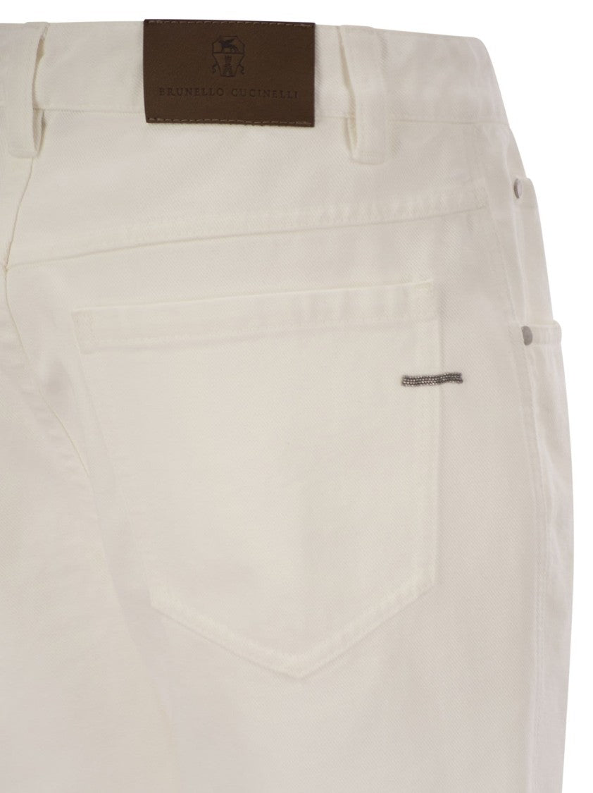 Brunello Cucinelli Cotton 5-Pocket Trousers