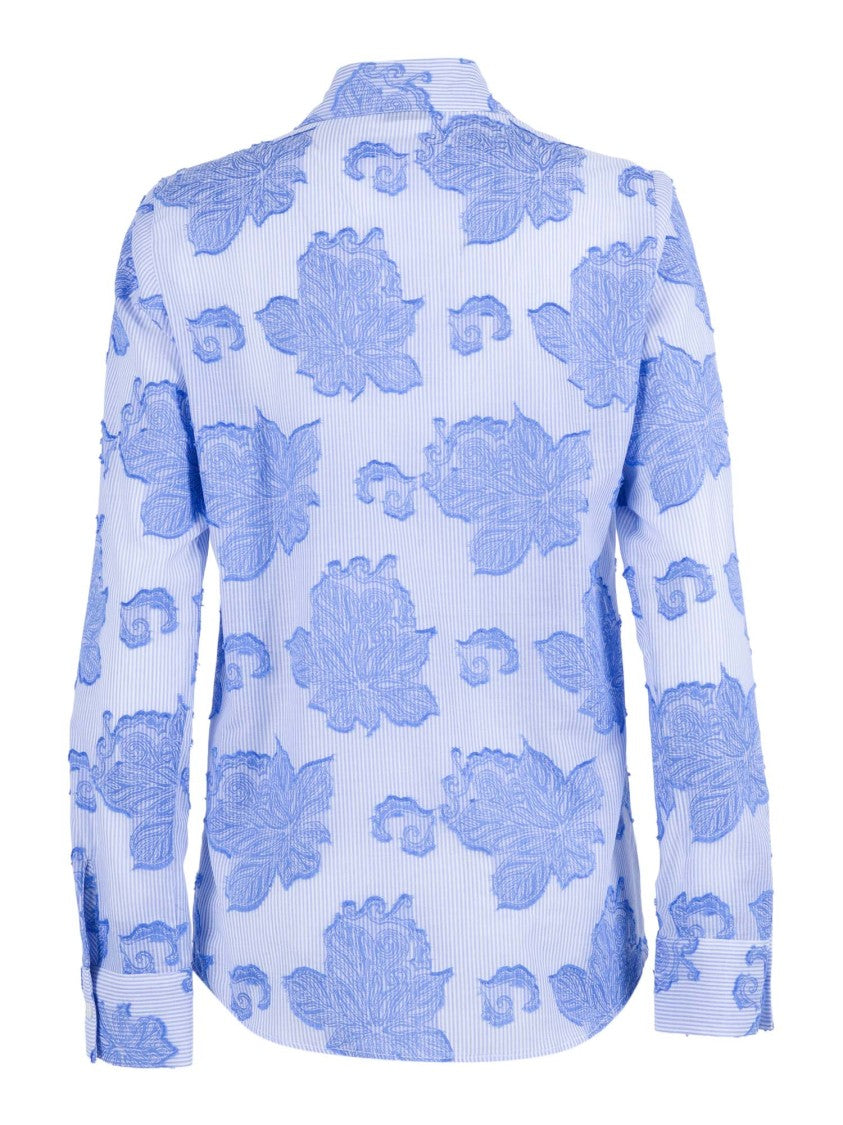 Mazzarelli Camicie Floral Embroidered Mari Casual Shirt