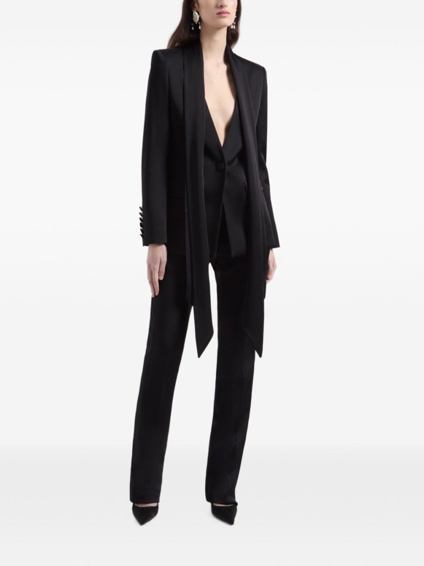 Nina Ricci Tailored Black Trousers With Refined Side Stripe