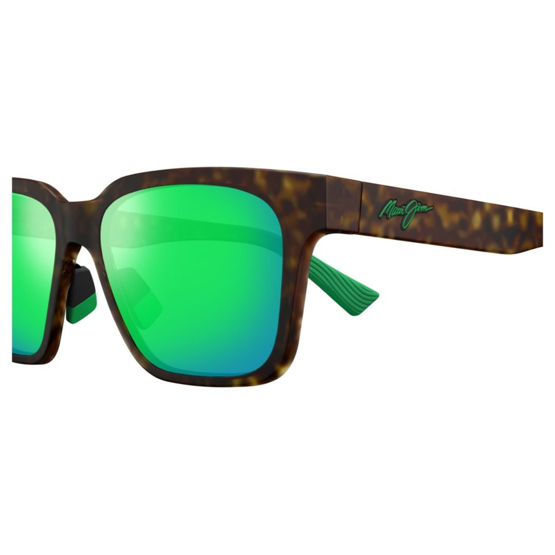 Maui Jim Green Mj0631s Tortoiseshell Mirrored Rectangular Sunglasses