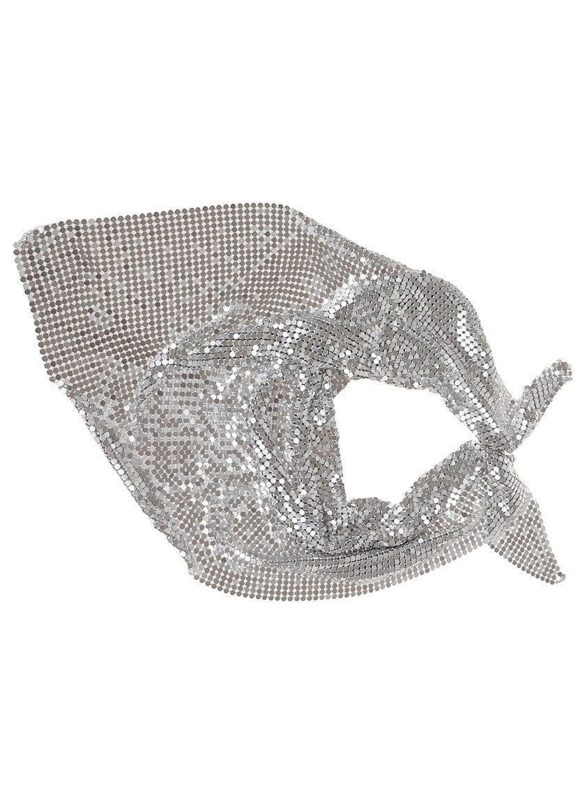 Paco Rabanne Metallic Aluminum Scarf With Shimmering Sequins
