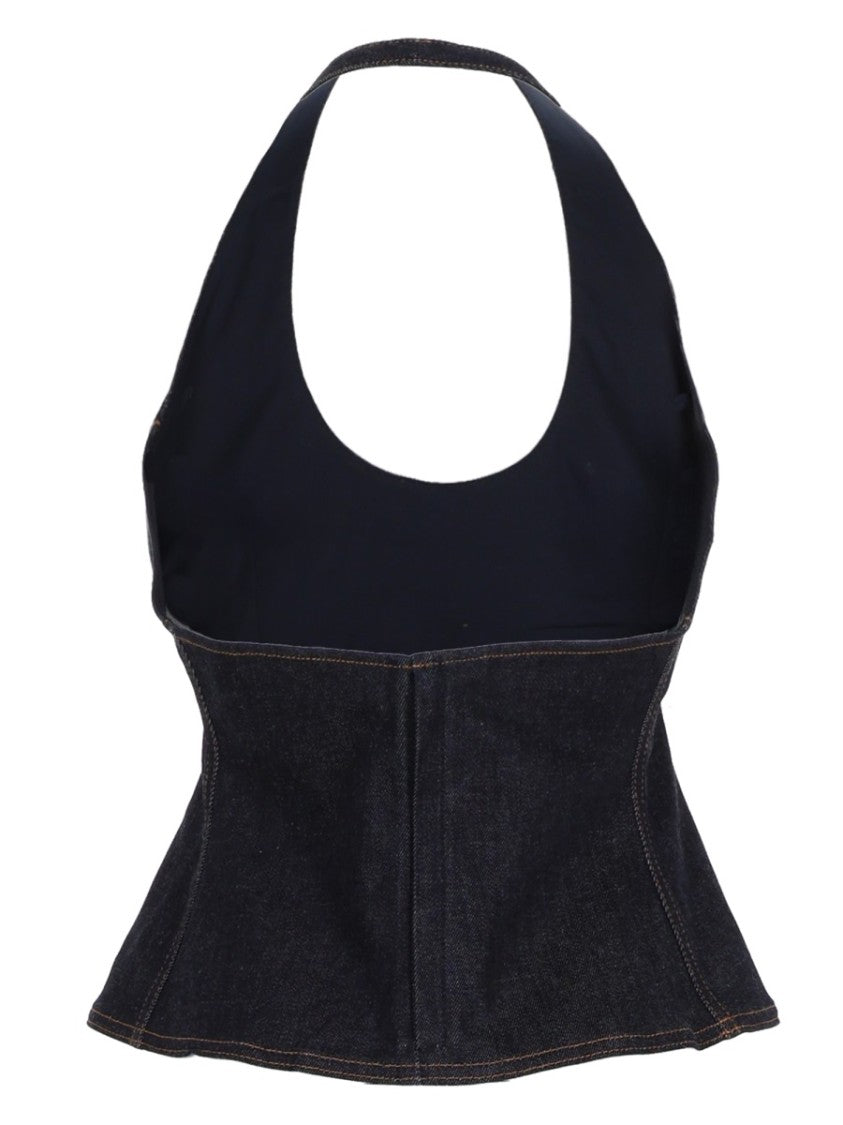 Jacquemus Neutrals Lavoir Halter Neck Top