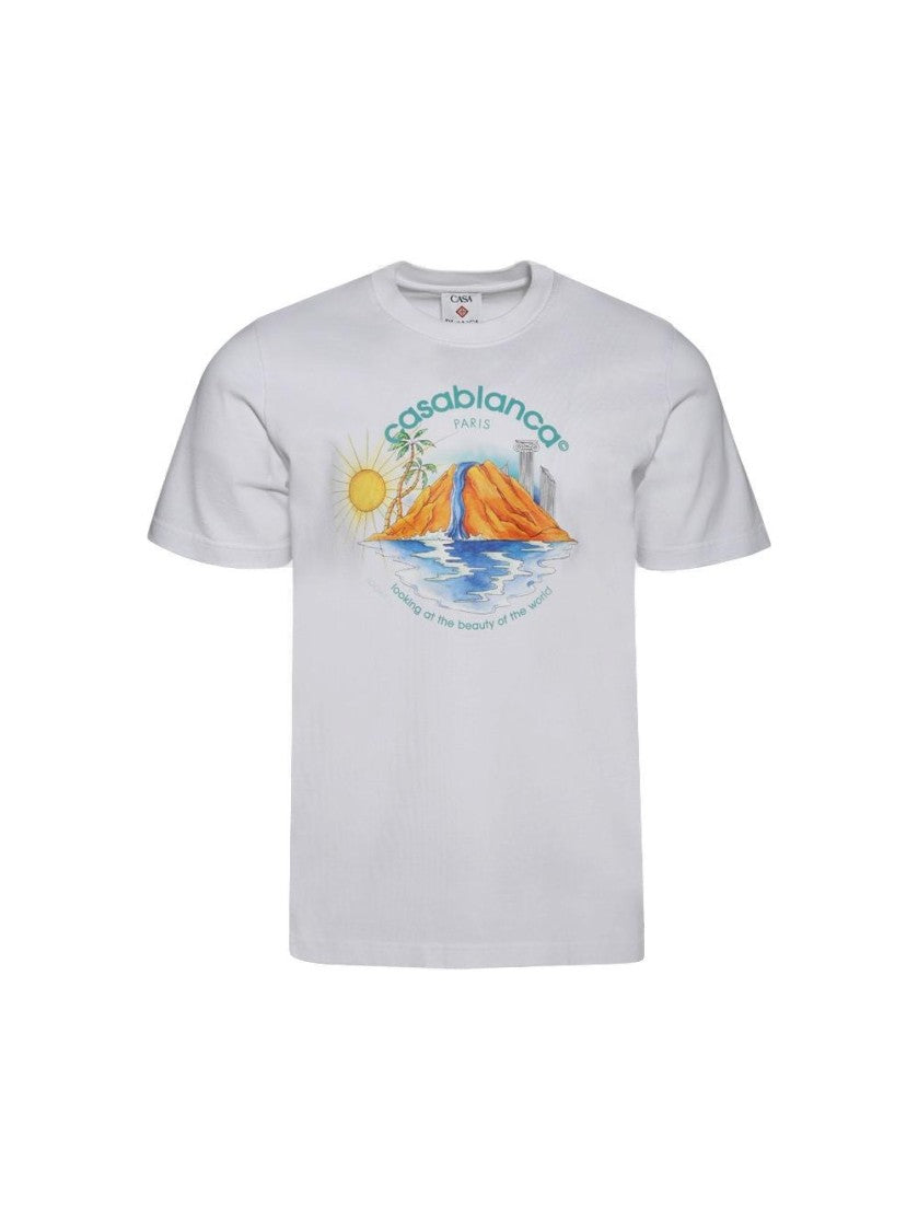 Casablanca Oasis Printed Tee White