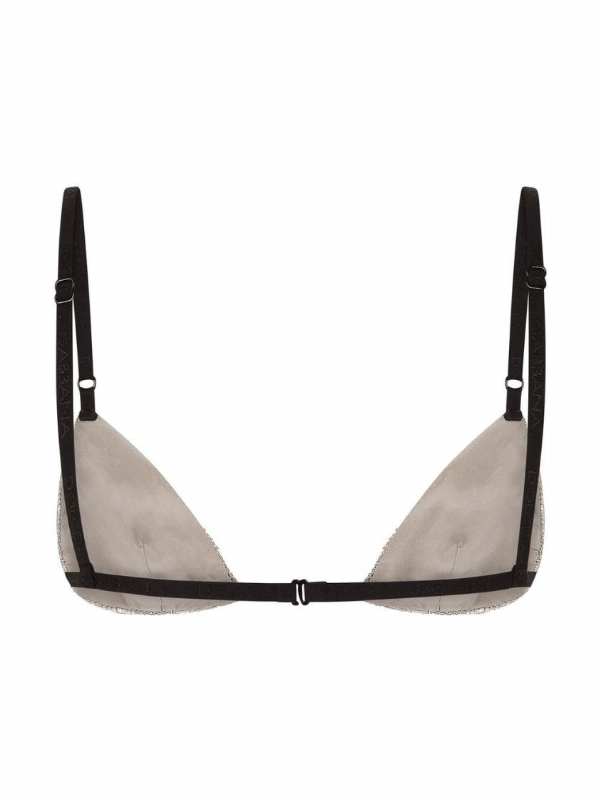 Dolce & Gabbana Crystal-Embellished Triangle Bra