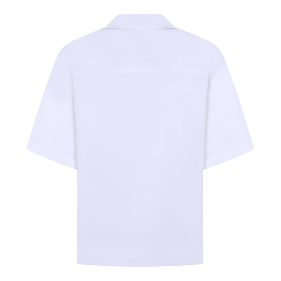 Marni Short-Sleeved White Shirt With Button-Down Collar