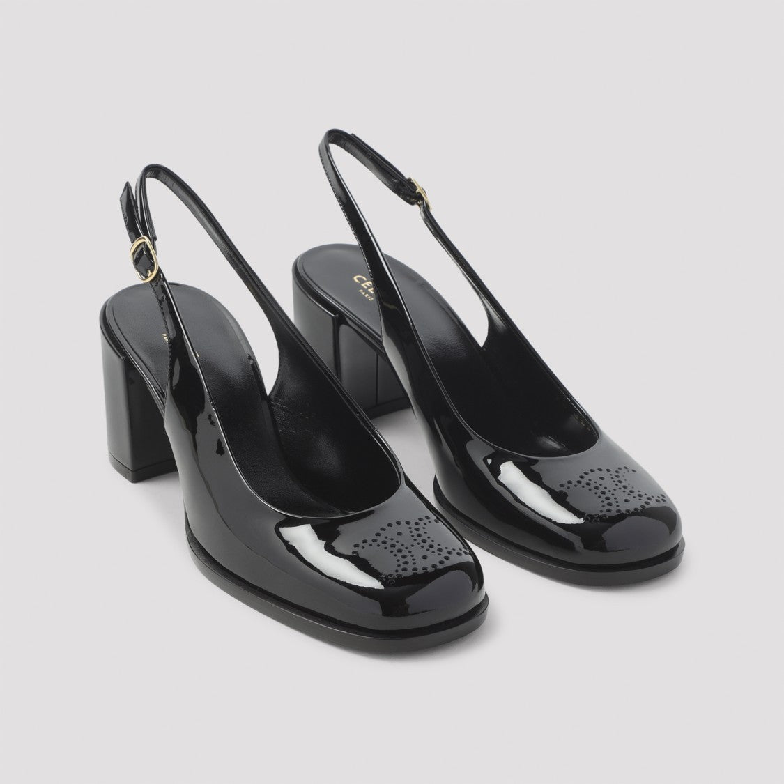 Celine Perforated Triomphe Slingback