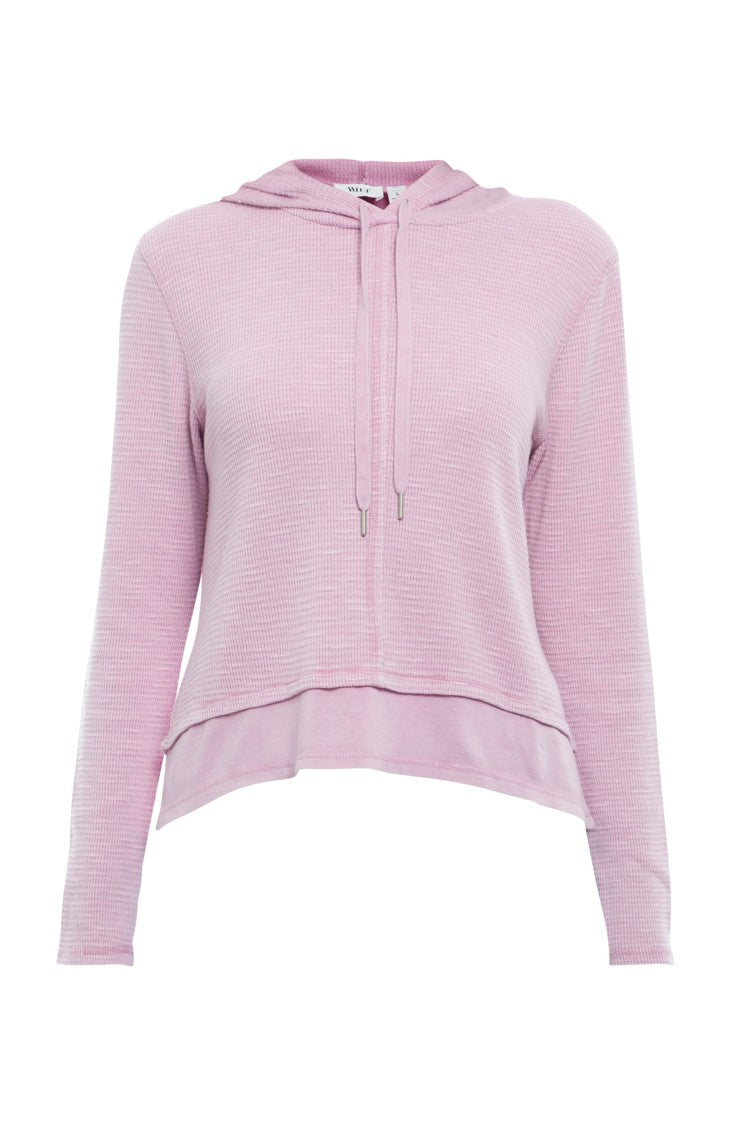 Wilt Long Sleeve Double Peplum Hoodie