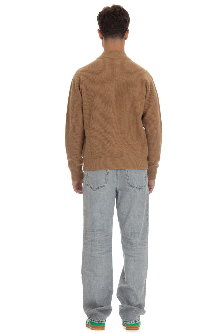 Roberto Collina Ribbed Wool Full-Zip Cardigan