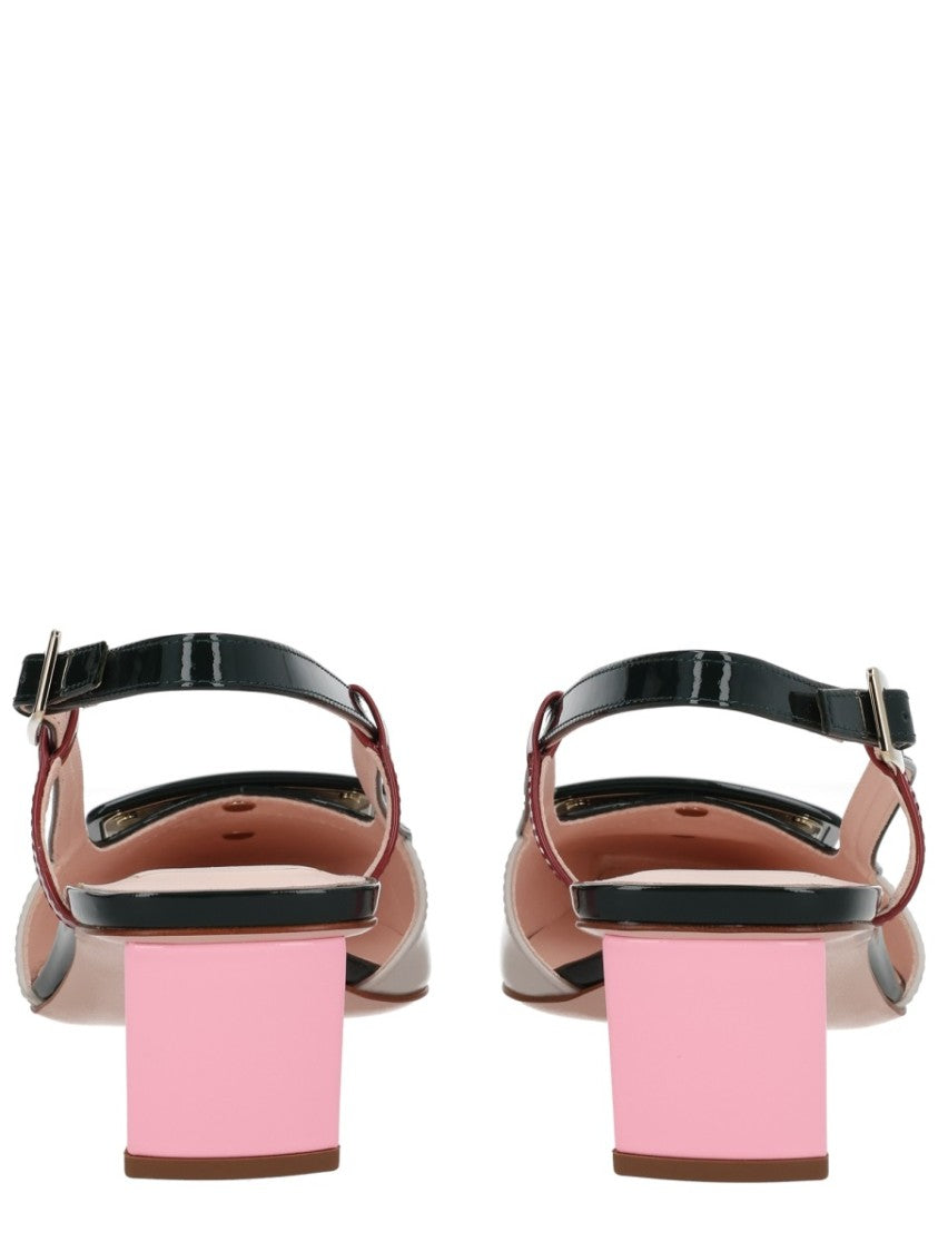 Roger Vivier Lacquered Patent Calfskin Slingback Pumps