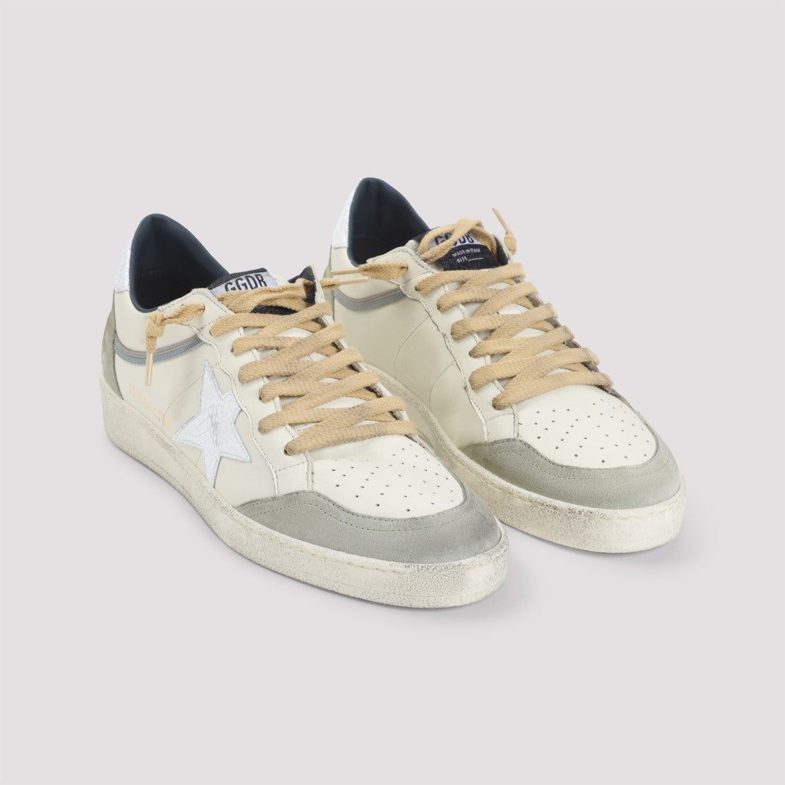 Golden Goose Multicoloured Leather Low-Top Sneakers With Distressed Finish