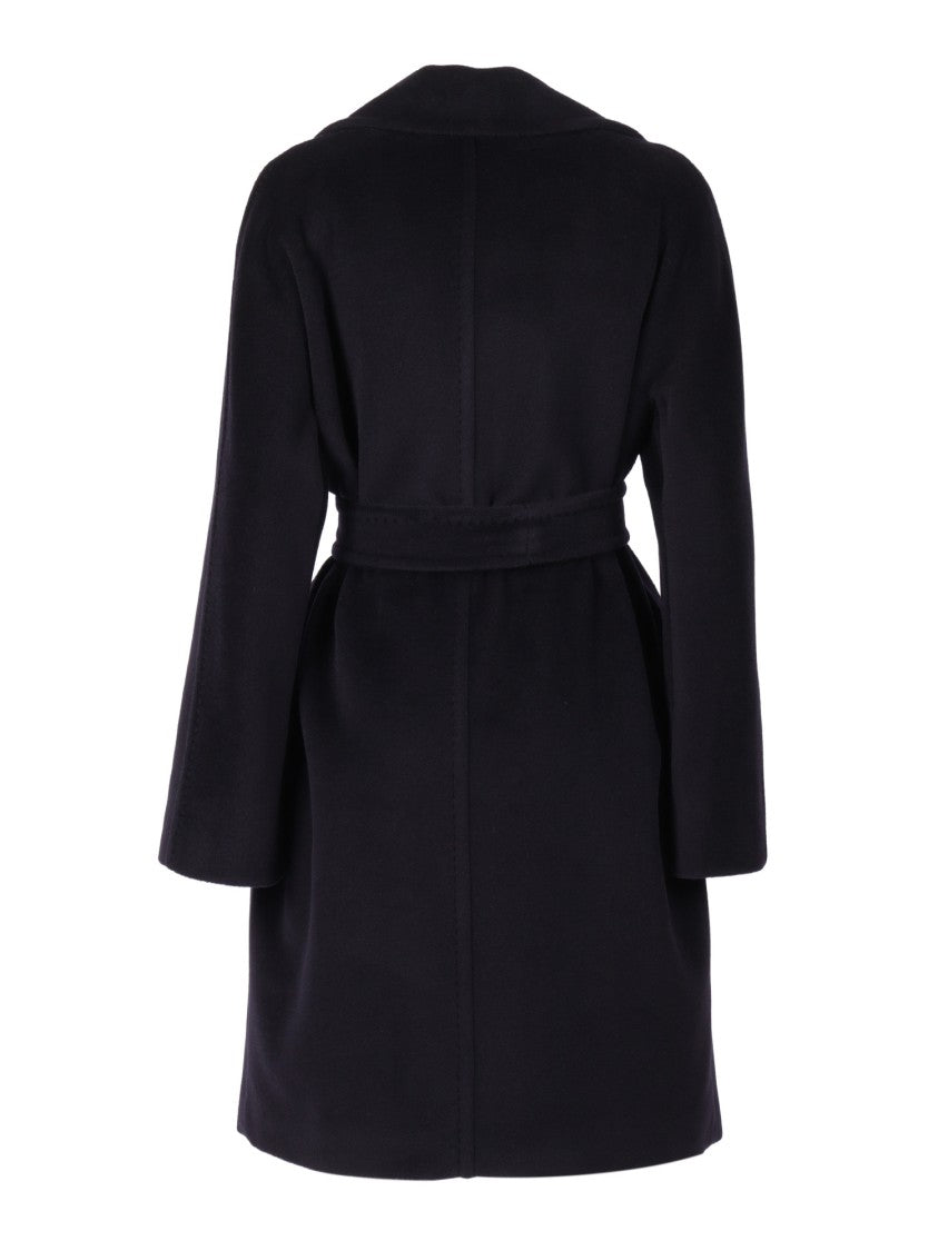Max Mara Deep Blue Tailored Virgin Wool Scire Coat