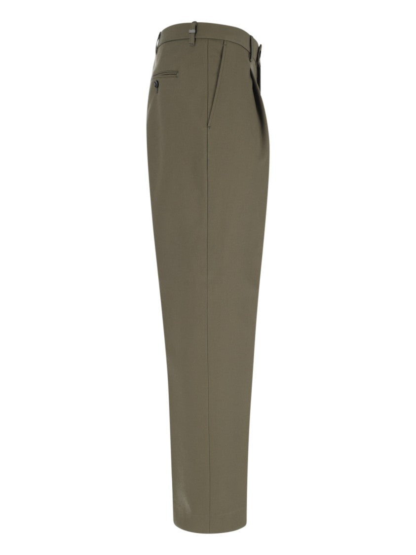 Be Able Brown Tailored Cotton Straight-Leg Pants