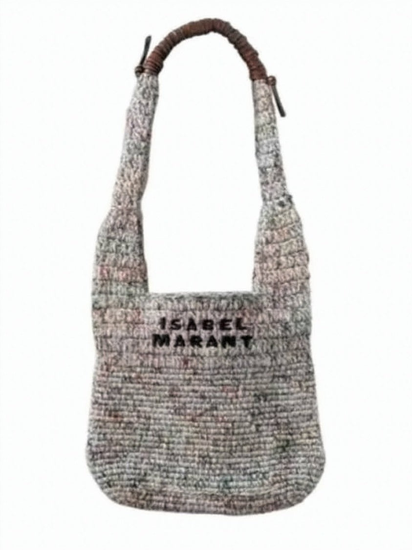 Isabel Marant Textured Multicolored Tote Bag With Logo Detail