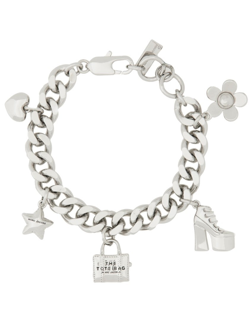 Marc Jacobs "The Mini Icon Charm" Chain Bracelet