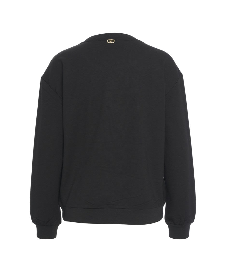 Liu Jo Embellished Logo Sweatshirt With Pearl