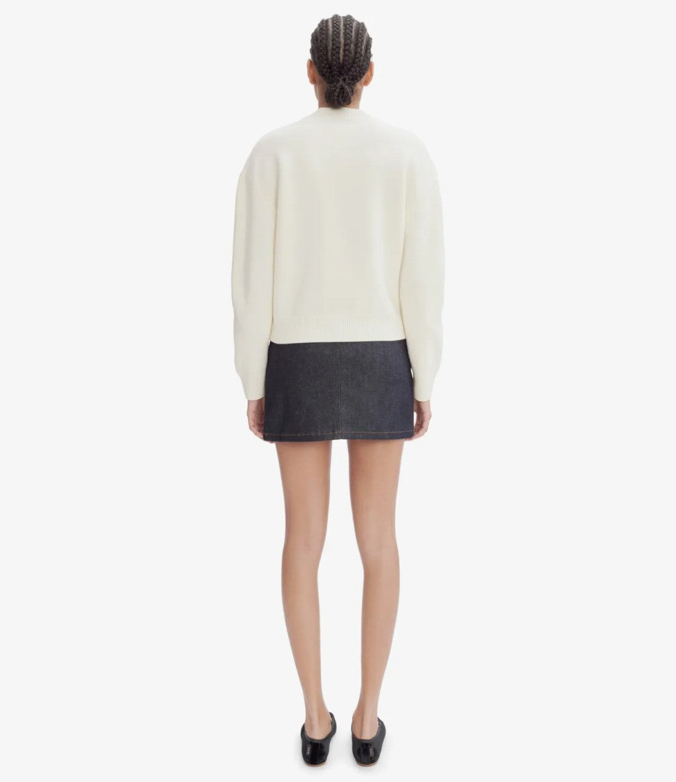 A.P.C. Ecru Merino Wool Jumper With Boxy Cut