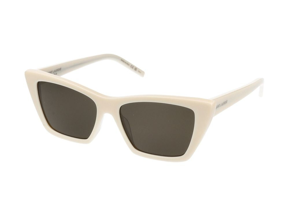 Saint Laurent Ivory Bold Oversized Square Sunglasses