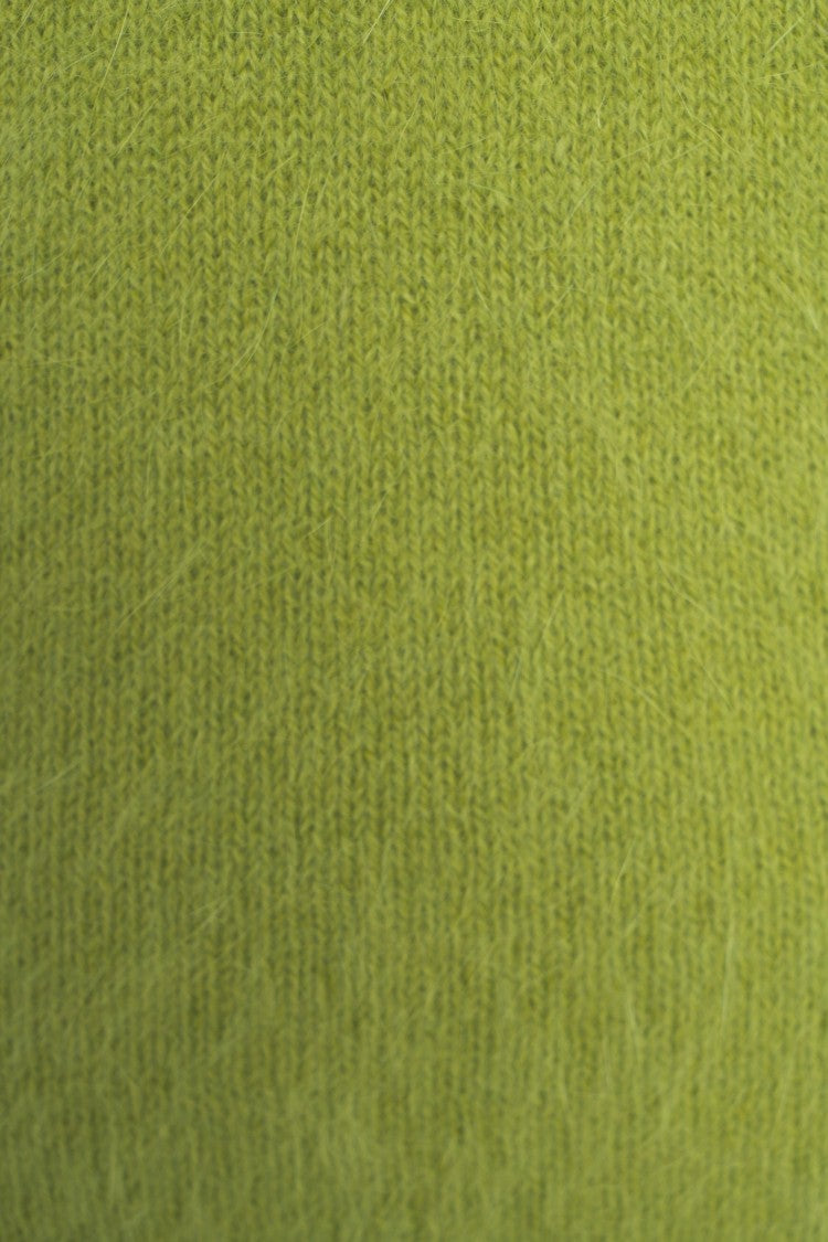 Roberto Collina Light Green Wool Blend Sweater With Classic Round Neckline