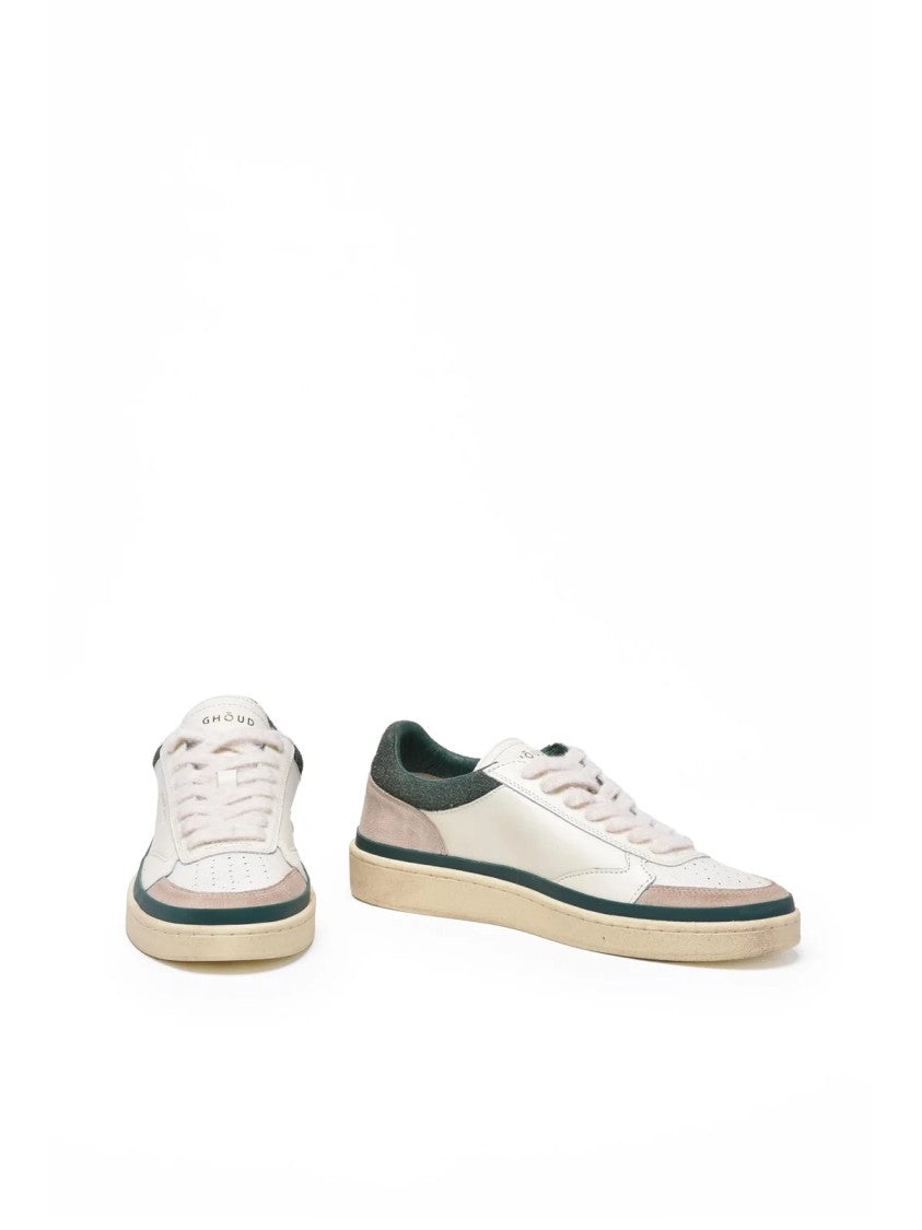 Ghoud White Leather-Blend Suede Sneakers