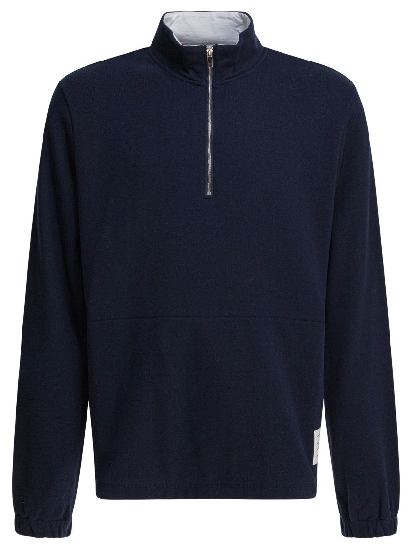 Thom Browne Funnel Neck Half Zip Pullover
