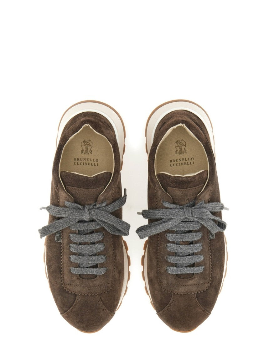 Brunello Cucinelli Suede Running Sneaker