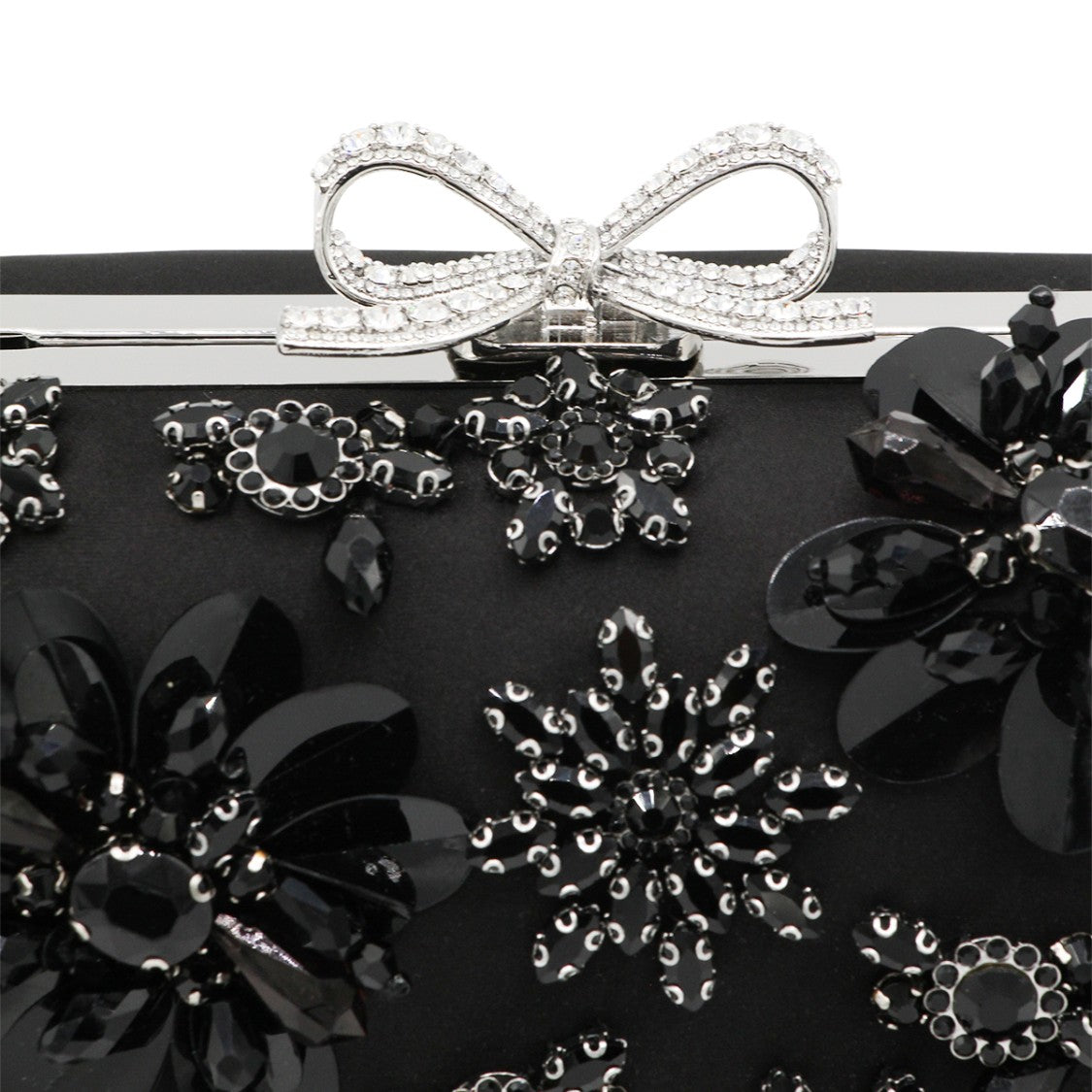 Self-Portrait Black Embellished Clutch