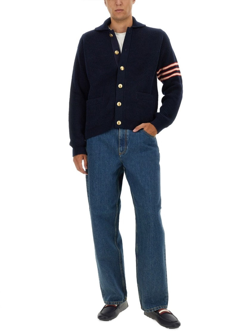 Bally Ribbed Merino Wool Cardigan